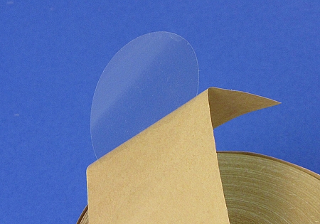 Clear Round Labels on Rolls and Clear Round Labels on Sheets